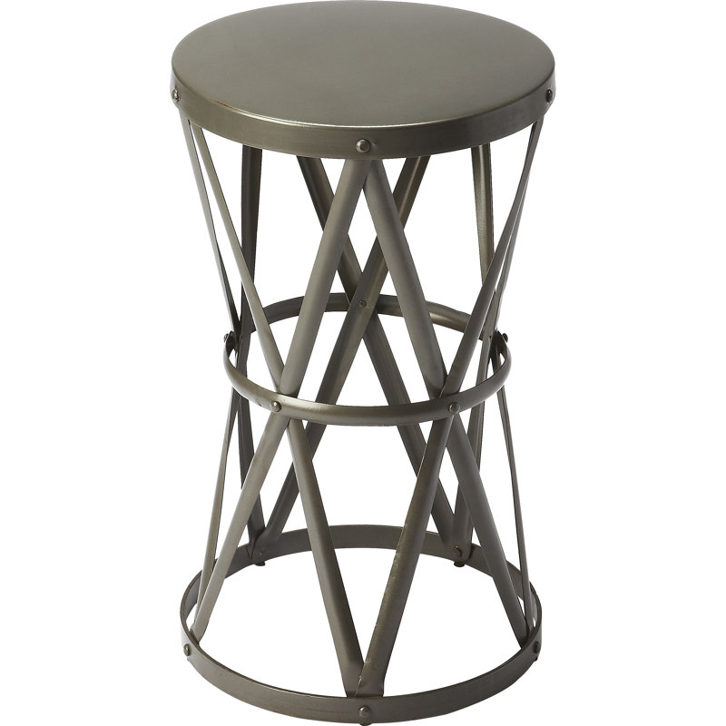 Empire Round Gray Iron 13" Side Table