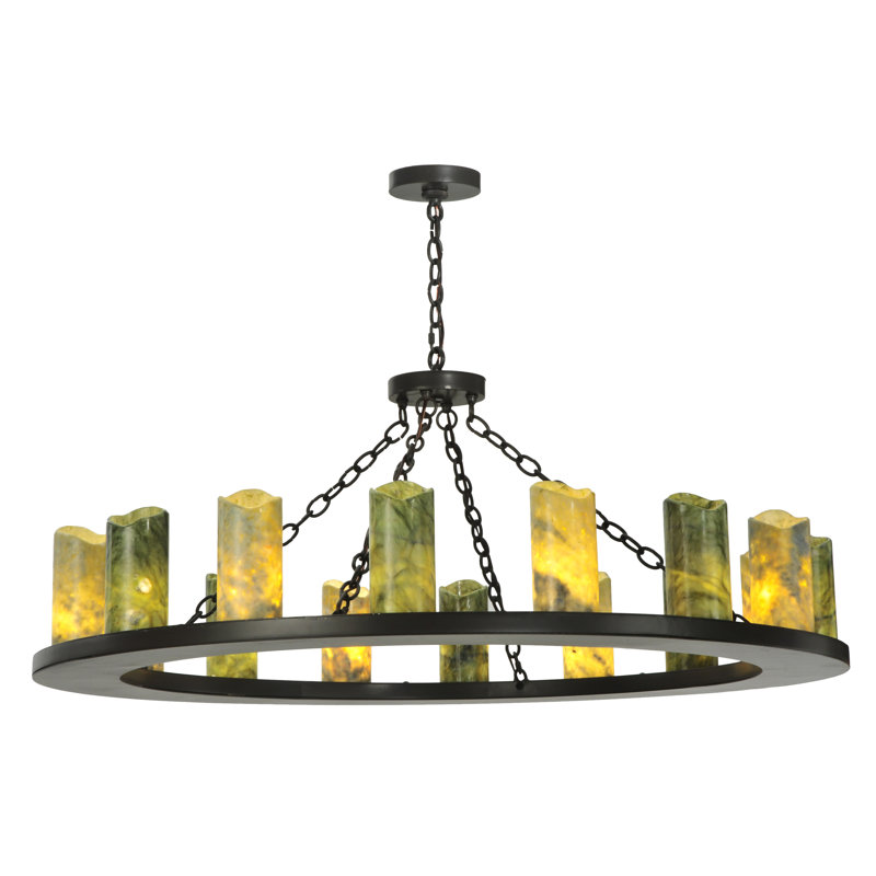 Loxley 16-Light Timeless Bronze Wagon Wheel Chandelier