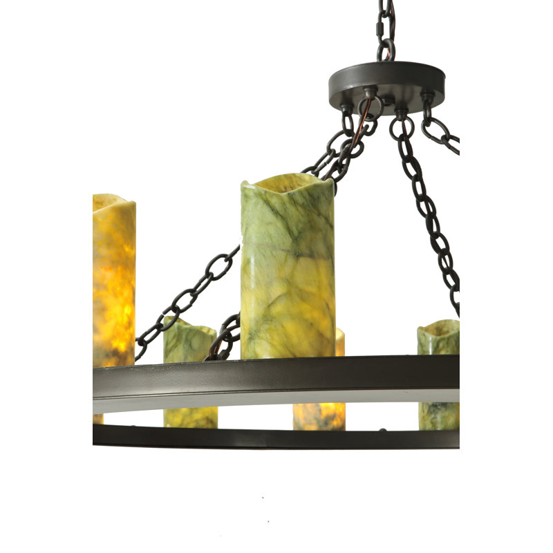 Loxley 16-Light Timeless Bronze Wagon Wheel Chandelier