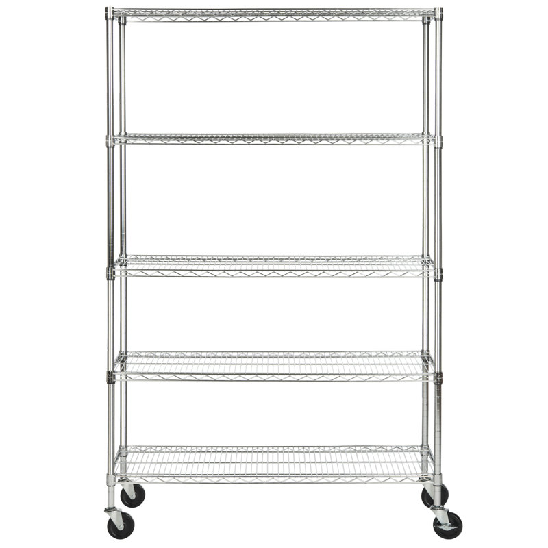 Echo Adjustable 49'' Gray Steel 5-Tier Shelving Unit