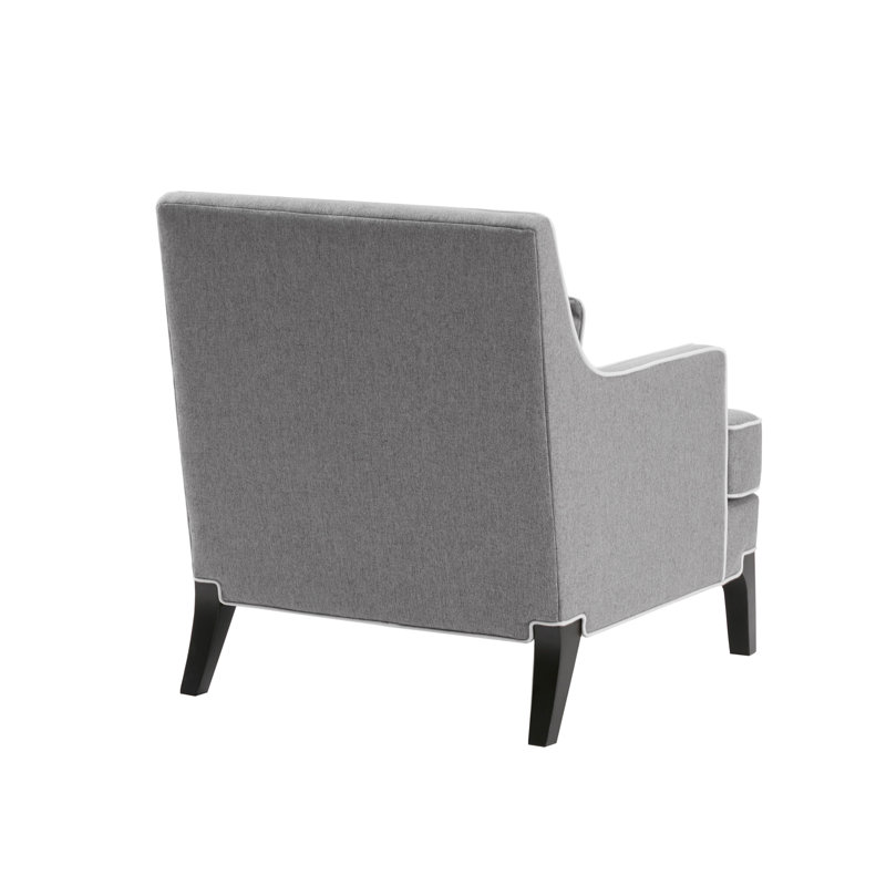 Collin 34" Wide Grey and Black Manufactured Wood Accent Chair