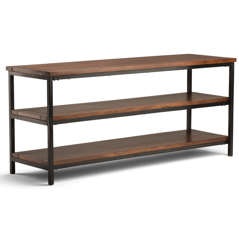 Skyler 60'' Dark Cognac Brown Industrial Mango Wood TV Stand