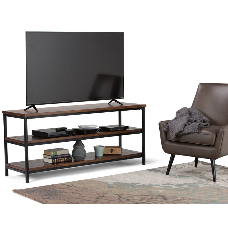 Skyler 60'' Dark Cognac Brown Industrial Mango Wood TV Stand