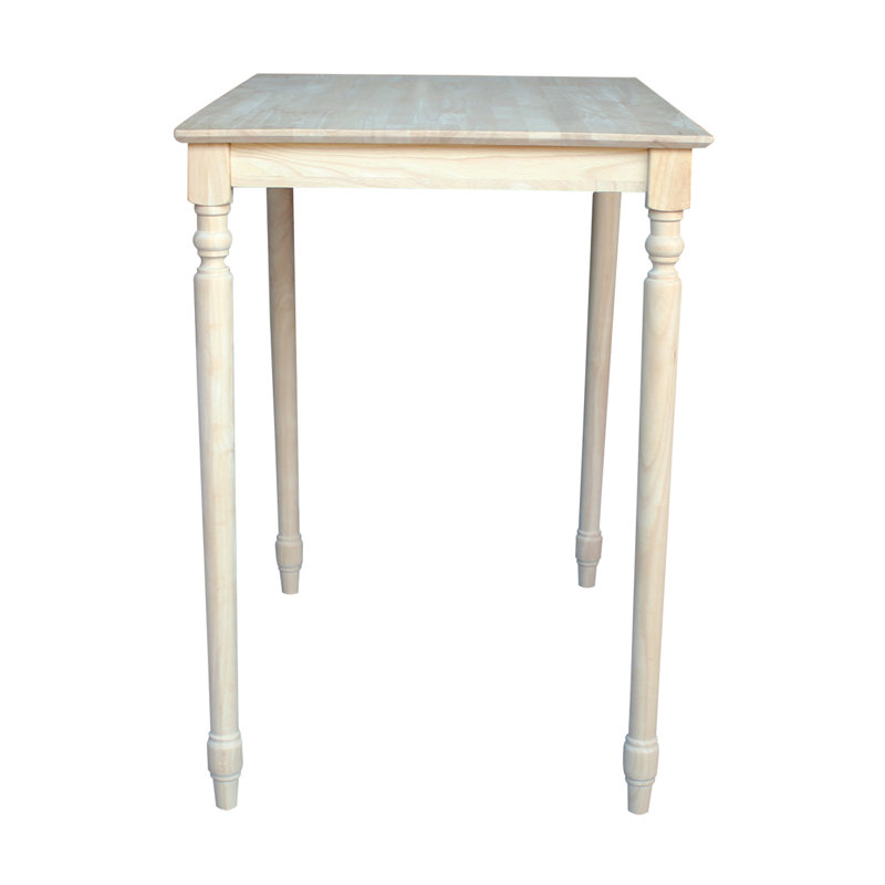 Elegant Solid Wood Extendable Bar Height Dining Table