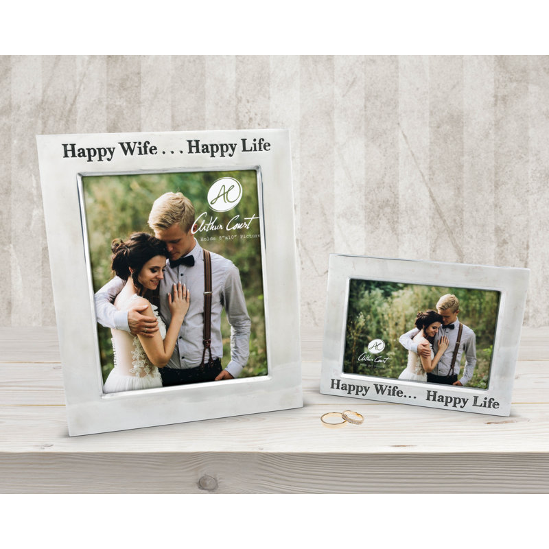 Classic Silver Tabletop Wedding Picture Frame, 9" x 7"