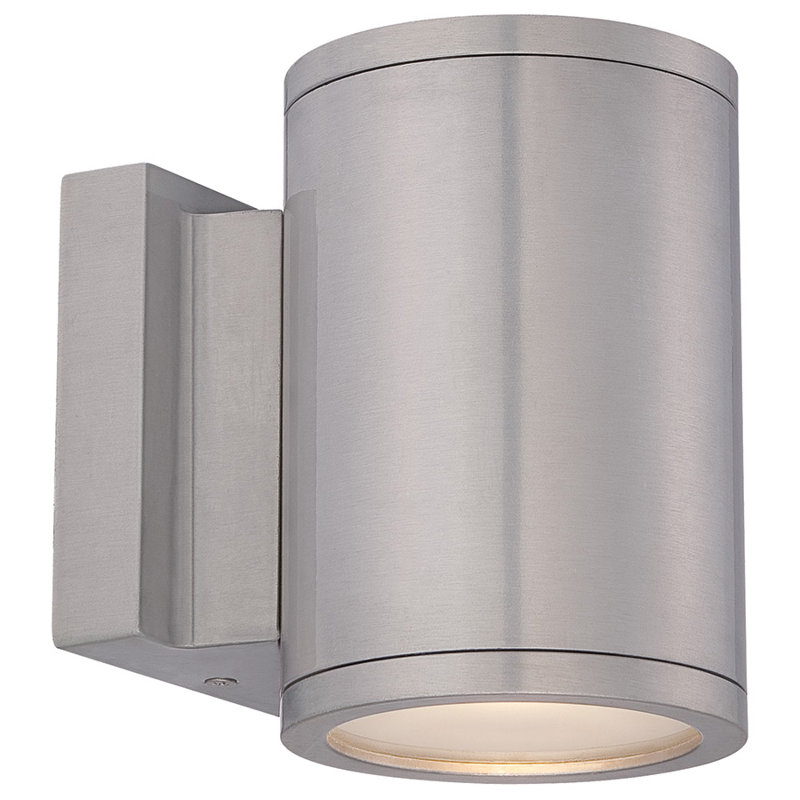 Silver Cylinder Dimmable LED Wall Sconce