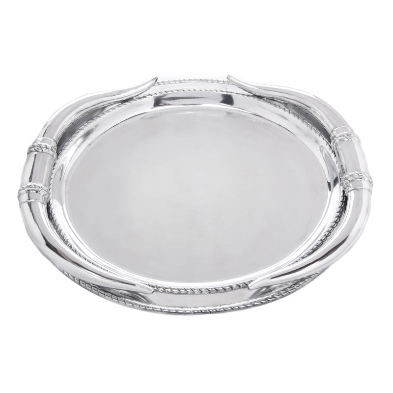 Longhorn Oval Aluminum Platter with Horn Handles