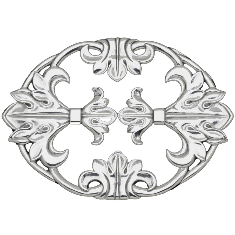 Arthur Court Designs Oval Aluminum Fleur-De-Lis Trivet