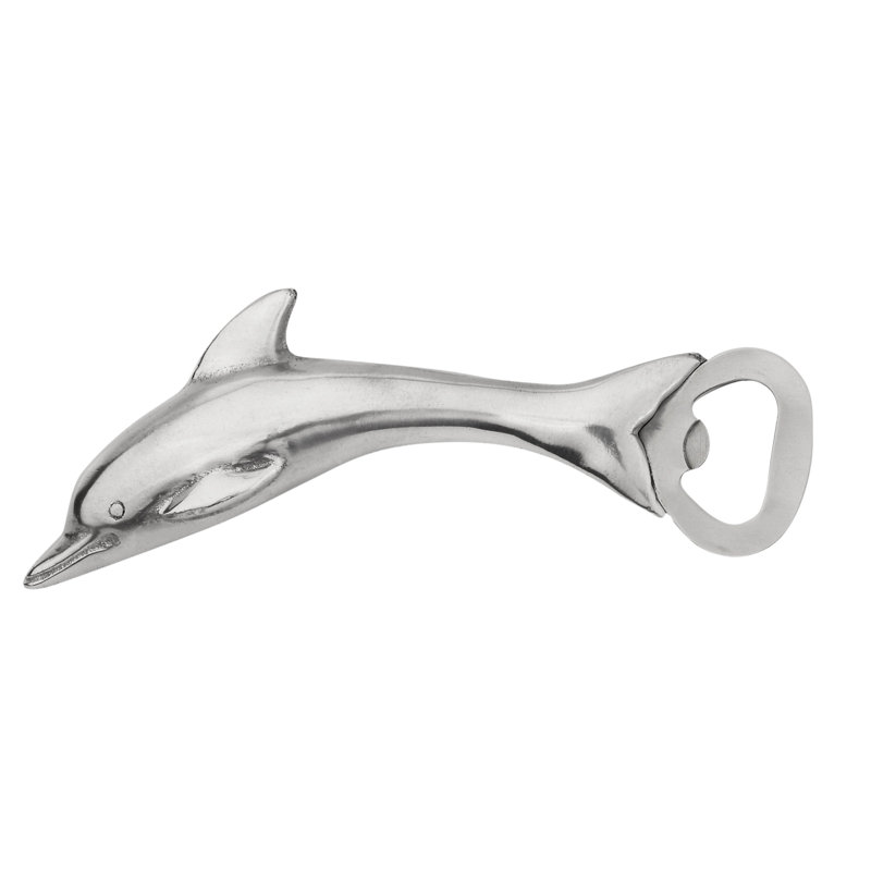Arthur Court Designs Sleek Stainless Steel Dolphin Bottle Opener