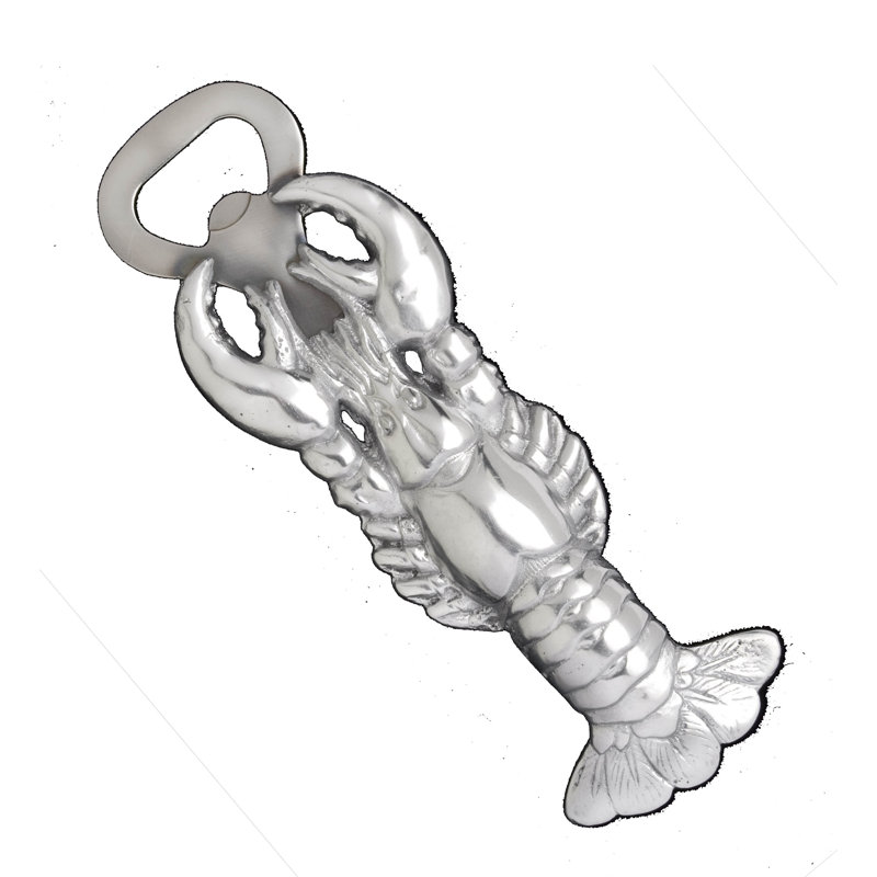 Hand-Polished Aluminum Crawdad Bottle Opener