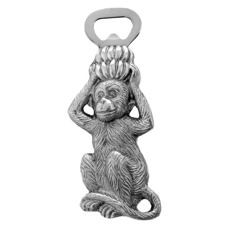 Hand-Polished Aluminum Monkey Bottle Opener