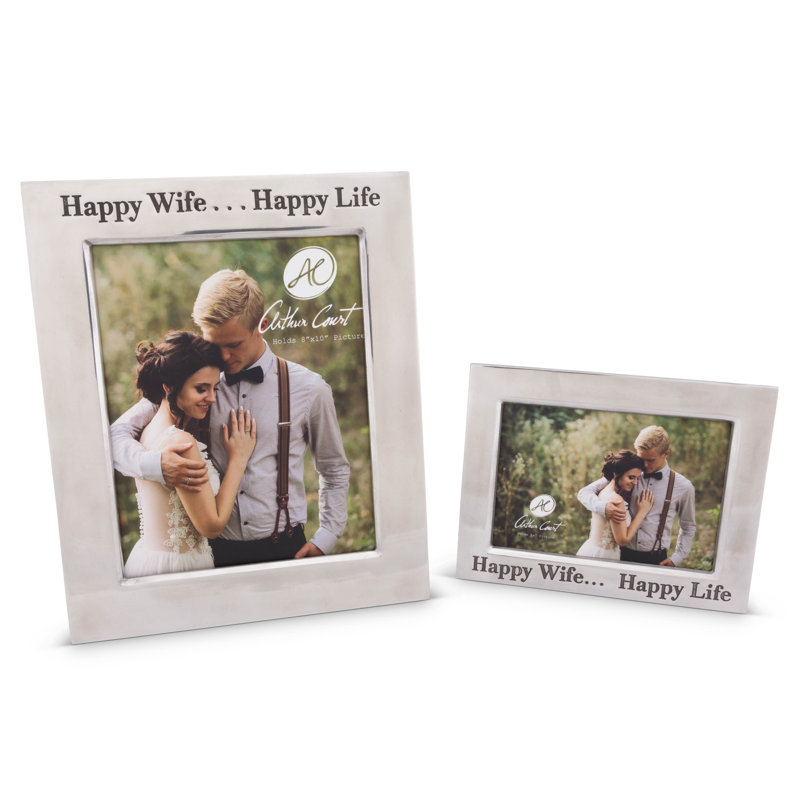 Classic Silver Tabletop Wedding Picture Frame, 9" x 7"