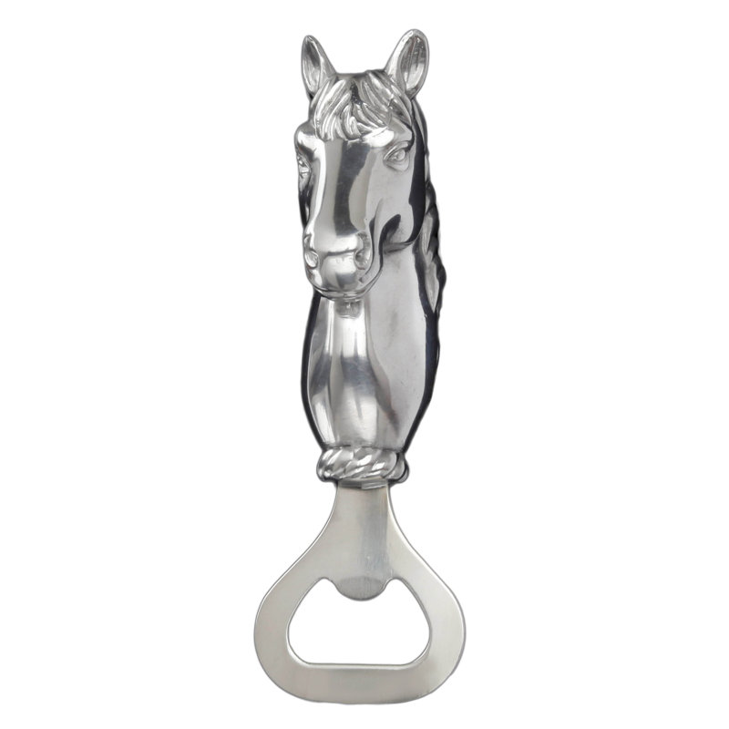 Silver Horse Head Aluminum Bottle Opener