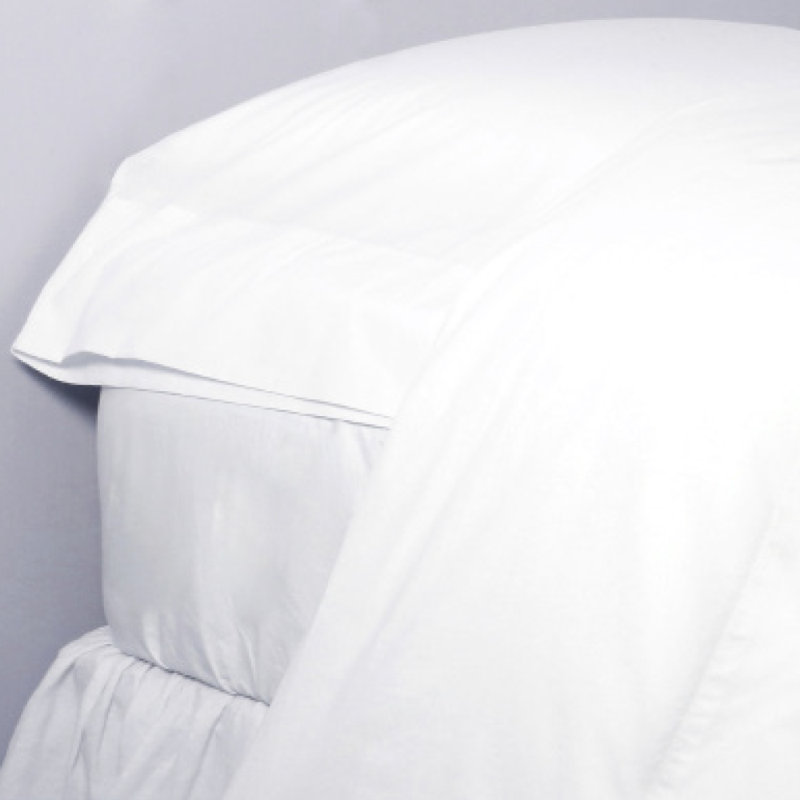 Twin White Organic Egyptian Cotton Percale Sheet Set