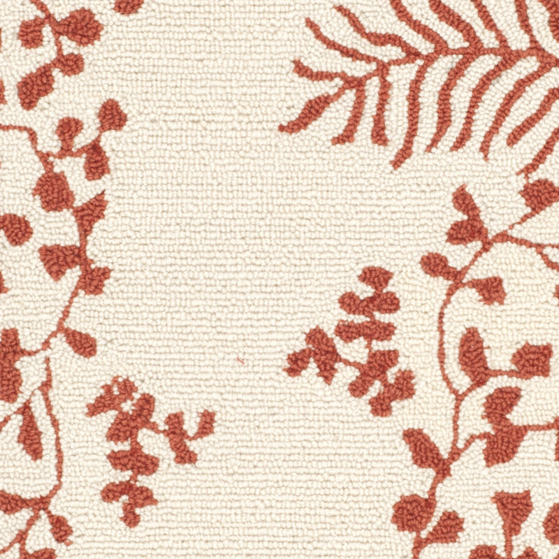 Handmade Tufted Wool Stripe Rug in Red/Burgundy - 5'6" x 8'6"