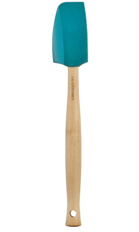 Marseille Blue Silicone Small Spatula with Wood Handle