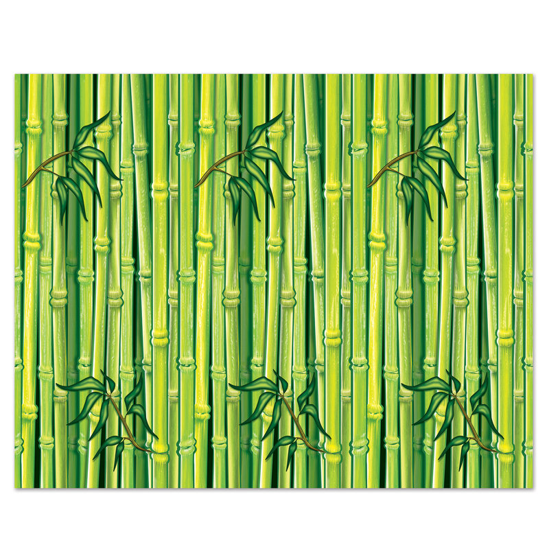 Green Bamboo Design Plastic Wall Backdrop