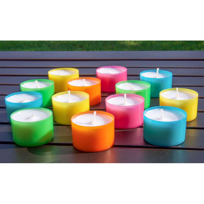 96-Pack Multicolor Palm Wax Scented Tealight Candles