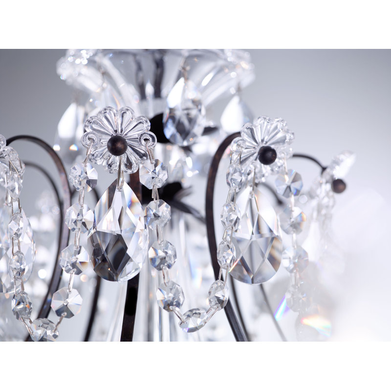Heirloom Bronze 13-Light Beaded Chandelier with Clear Crystal
