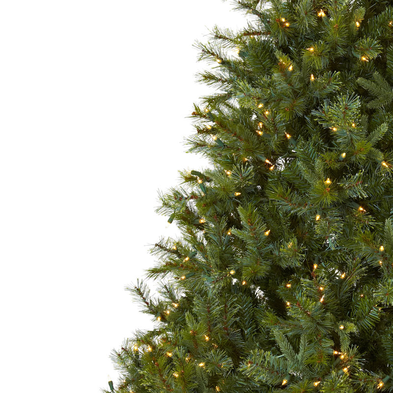 7.5' Green Pine Artificial Christmas Tree with Clear Lights