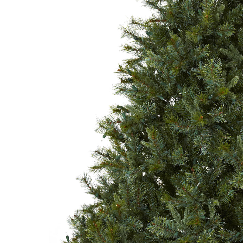 7.5' Green Pine Artificial Christmas Tree with Clear Lights