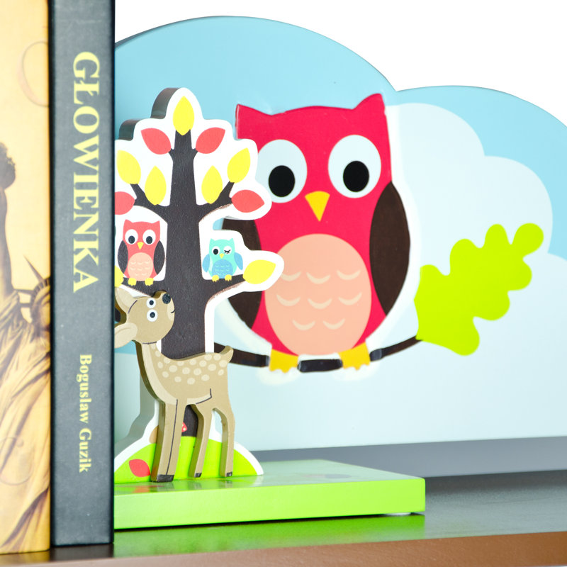 Enchanted Woodland Whimsical Kids' Wooden Bookshelf with Storage