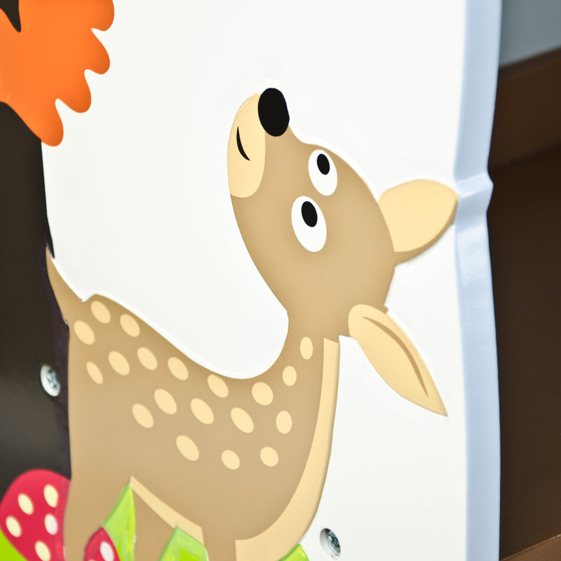Enchanted Woodland Whimsical Kids' Wooden Bookshelf with Storage