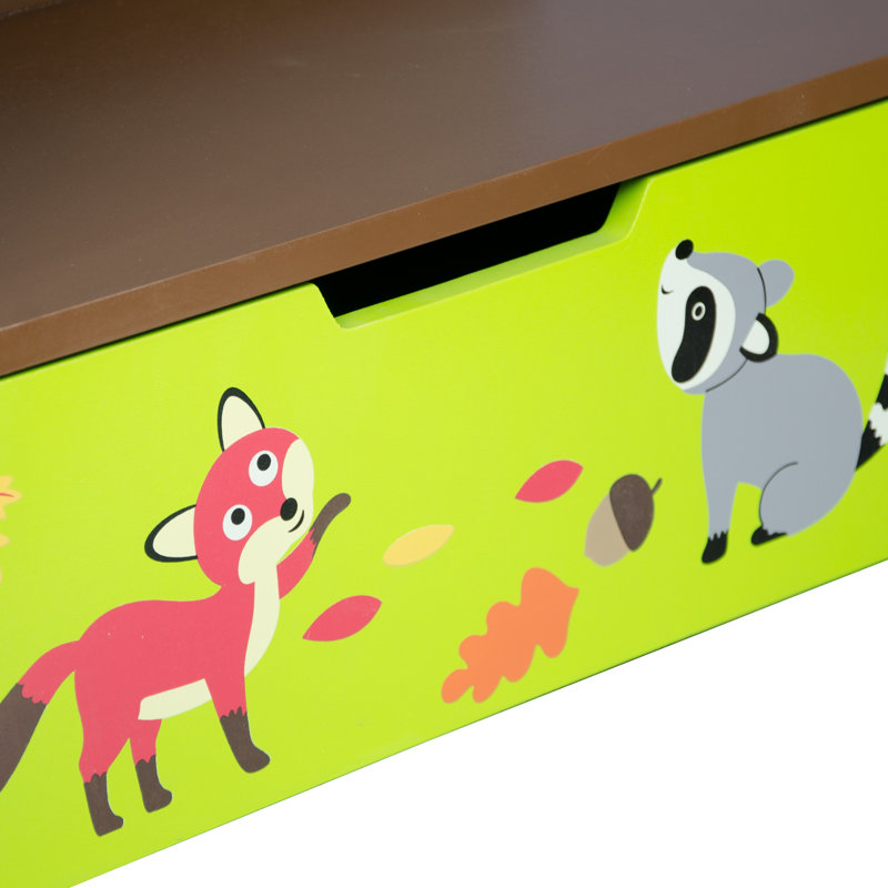 Enchanted Woodland Whimsical Kids' Wooden Bookshelf with Storage