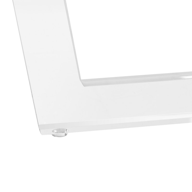 Elysian 39'' Silver Glass & Acrylic Square Coffee Table with Storage