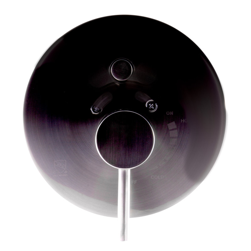 Brushed Nickel Round Pressure Balanced Shower Mixer with Lever Handle