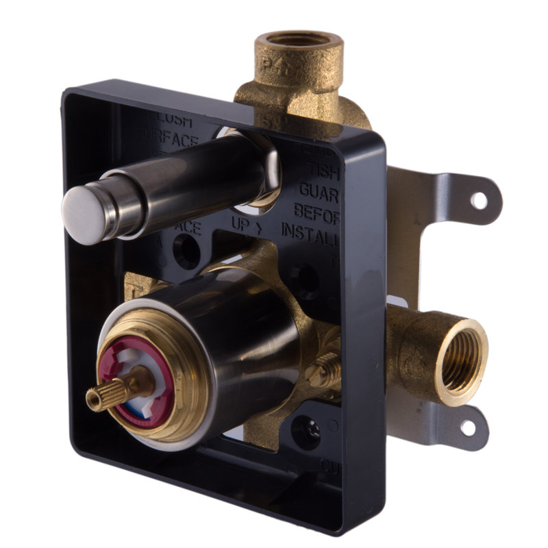 Brushed Nickel Round Pressure Balanced Shower Mixer with Lever Handle