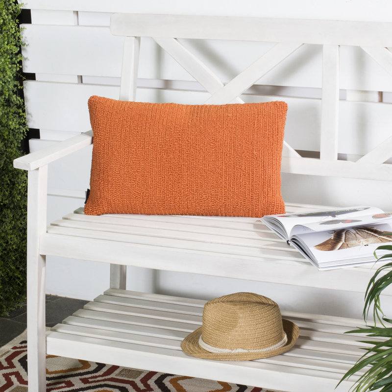 Tropical Orange Rectangular Outdoor Throw Pillow Set
