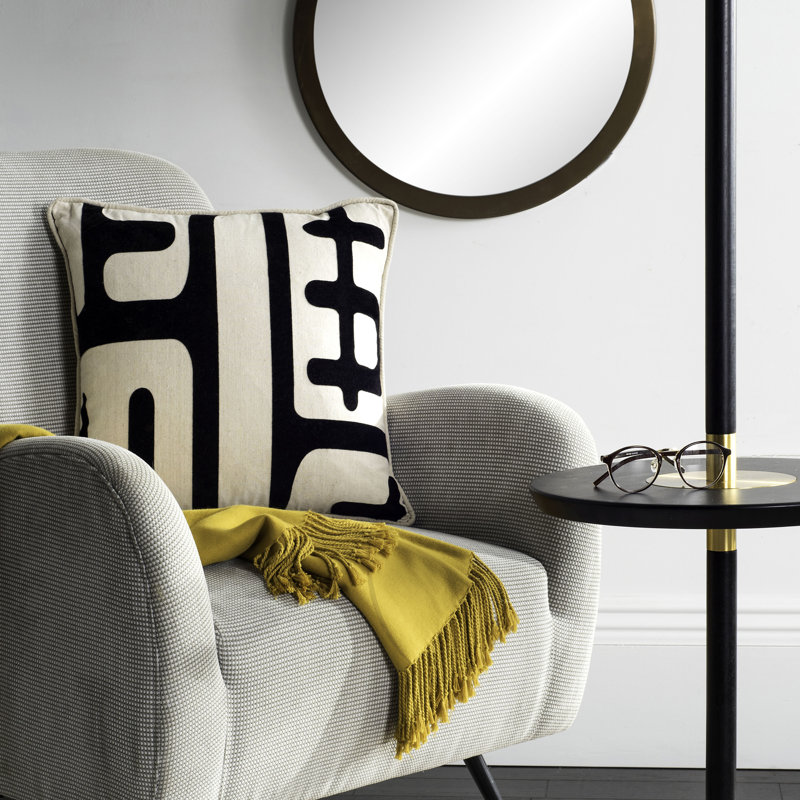 Modern Black and Beige Abstract Outdoor Pillow Set