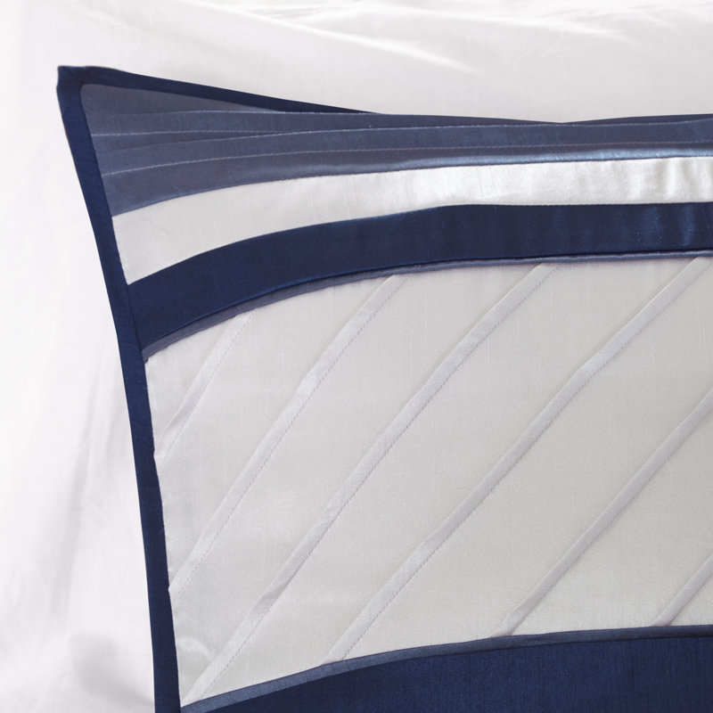 Navy King Microfiber Down Alternative 7-Piece Comforter Set