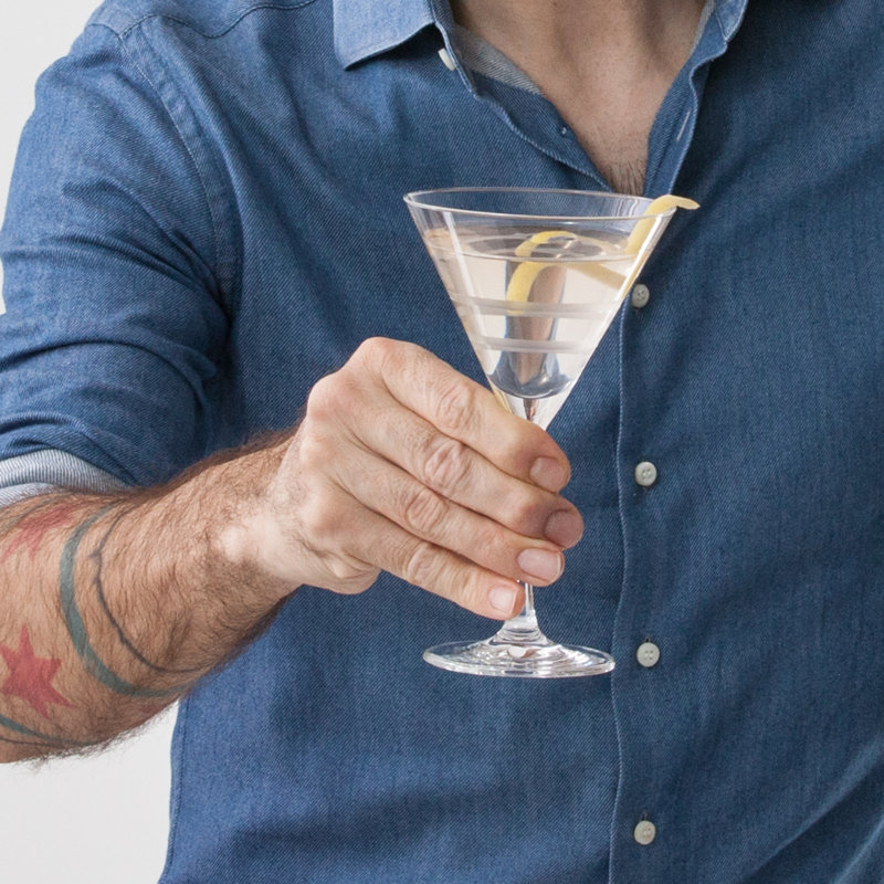Crafthouse Tritan Crystal 9.9 oz Martini Glass Set of 4