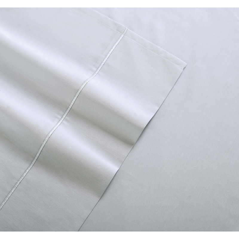 Bright White Full Cotton Percale Sheet Set