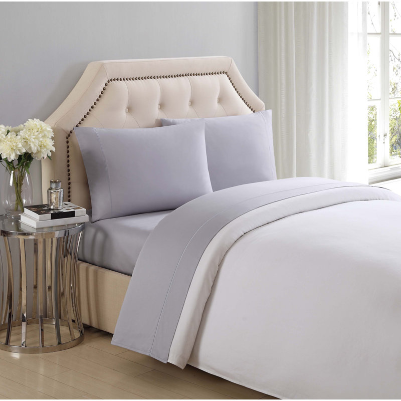 Bright White Full Cotton Percale Sheet Set