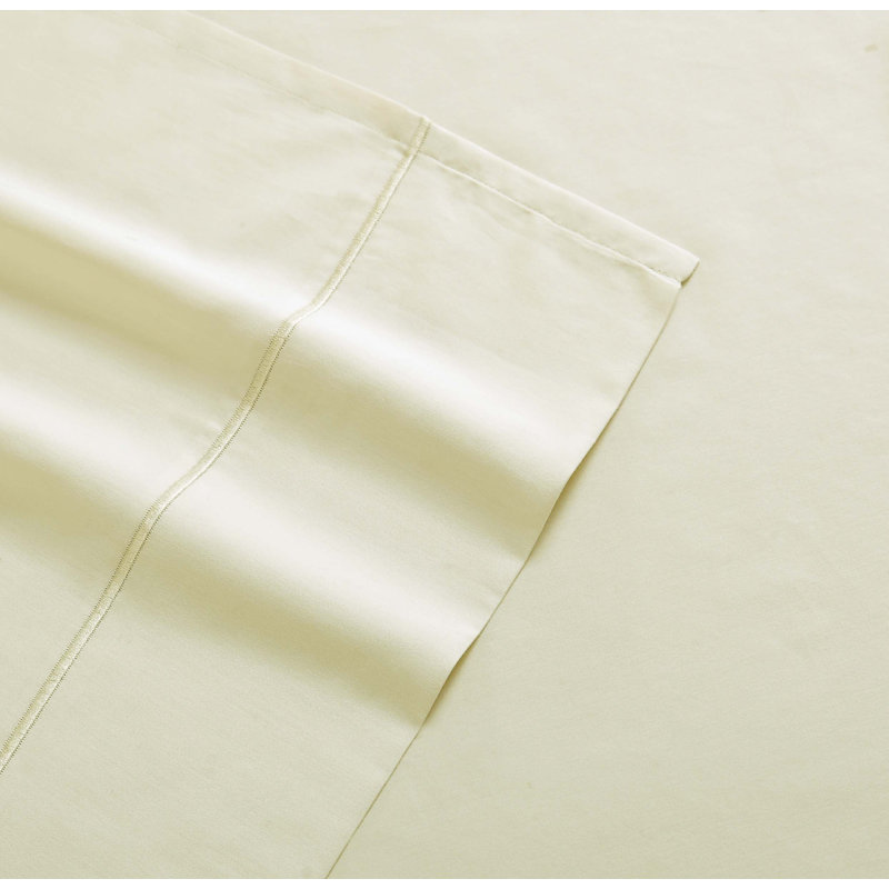Bright White Full Cotton Percale Sheet Set