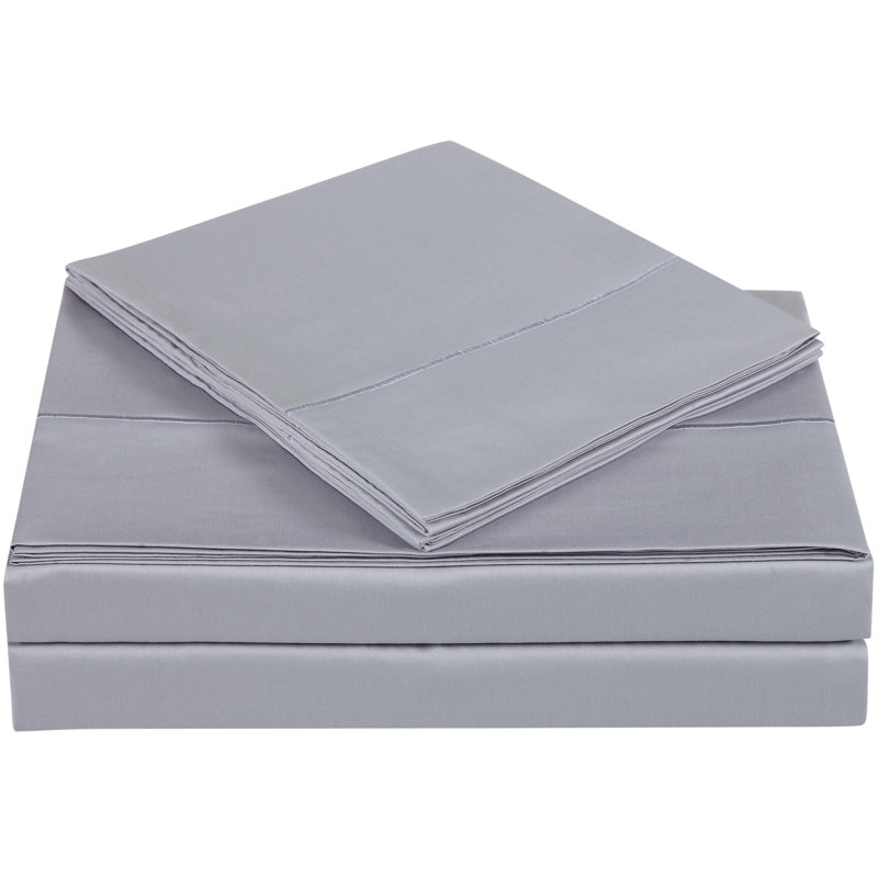 Bright White Full Cotton Percale Sheet Set