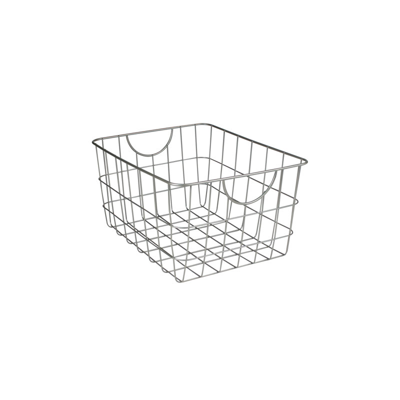 Spectrum Satin Nickel Wire 16" Utility Storage Basket