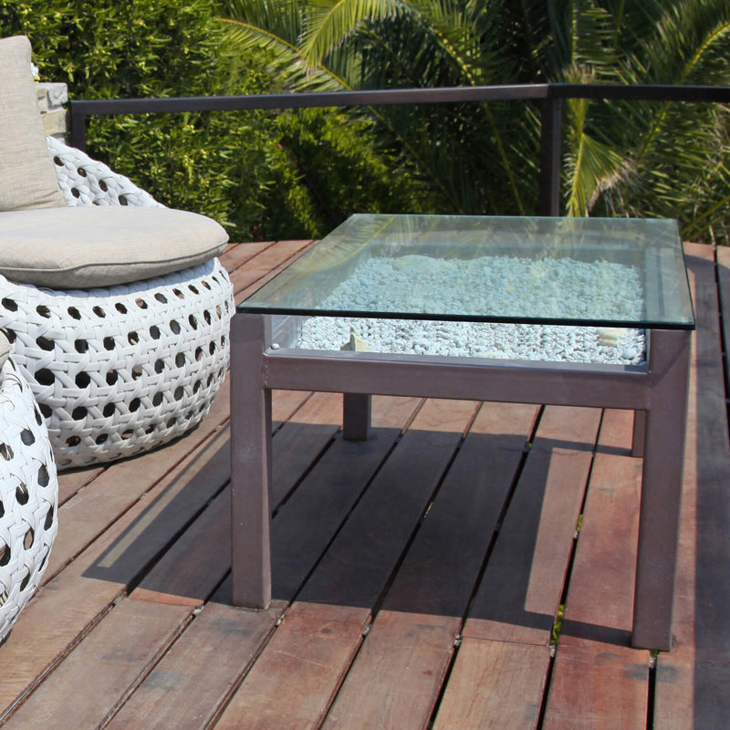 Elegant 20" Clear Tempered Glass Square Table Top