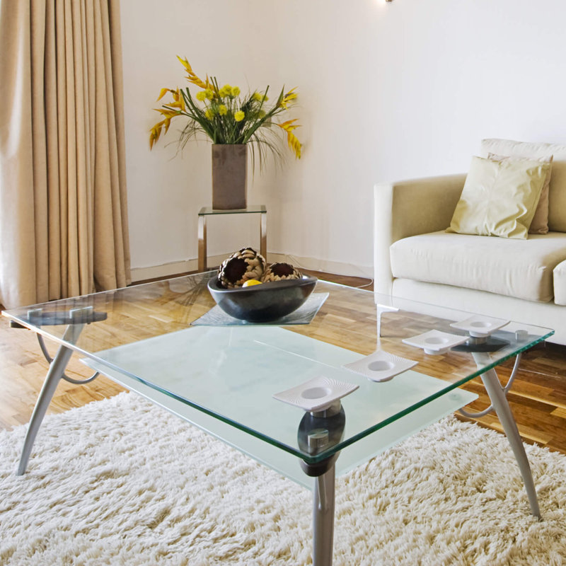 Elegant 20" Clear Tempered Glass Square Table Top