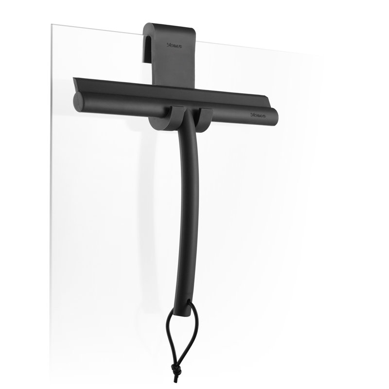 Black Silicone Shower Squeegee with Hanger