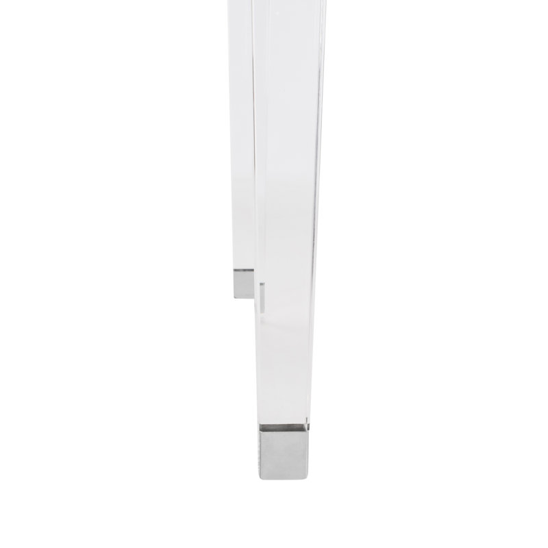 Charleston Square Silver Acrylic & Glass End Table