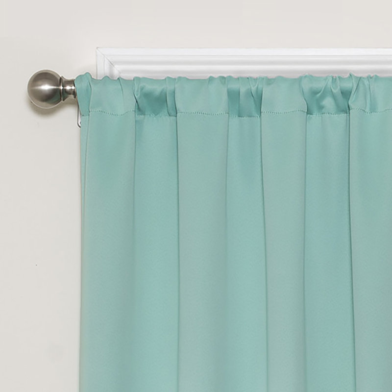 Mint Polyester Blackout Rod Pocket Curtain Panel
