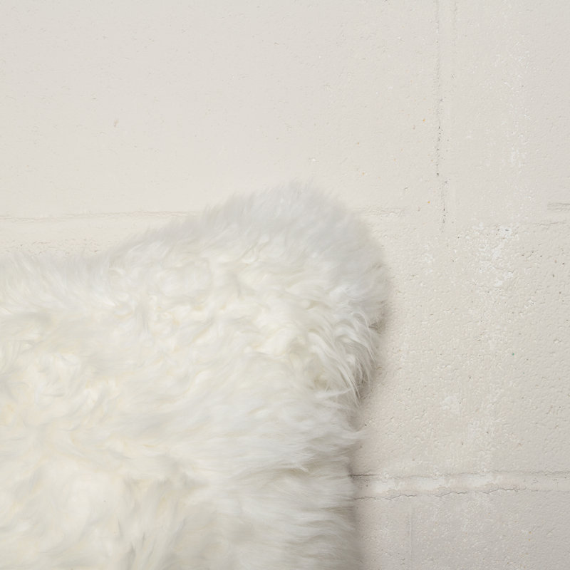 Natural Sheepskin Fur 18" Square Pillow Set