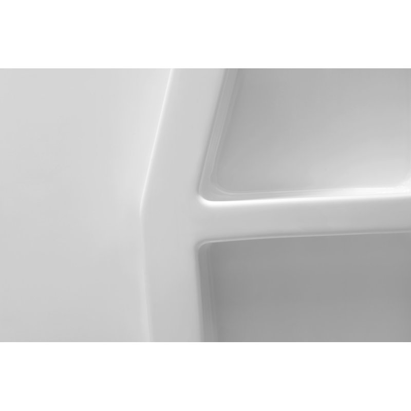 Forum 74'' White Acrylic Three Panel Shower Wall