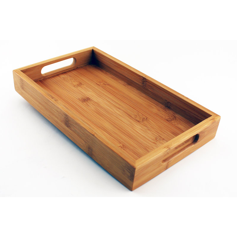 Eco-Friendly Bamboo Breakfast and Display Serving Tray, 12.5"