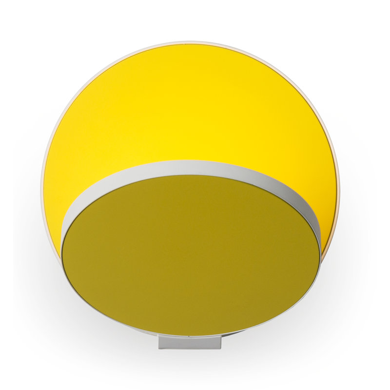 Contemporary Matte White Circular LED Wall Sconce with Dimmable Light