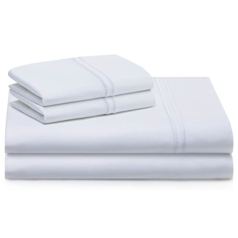 Full White Egyptian Cotton Deep Pocket Sheet Set